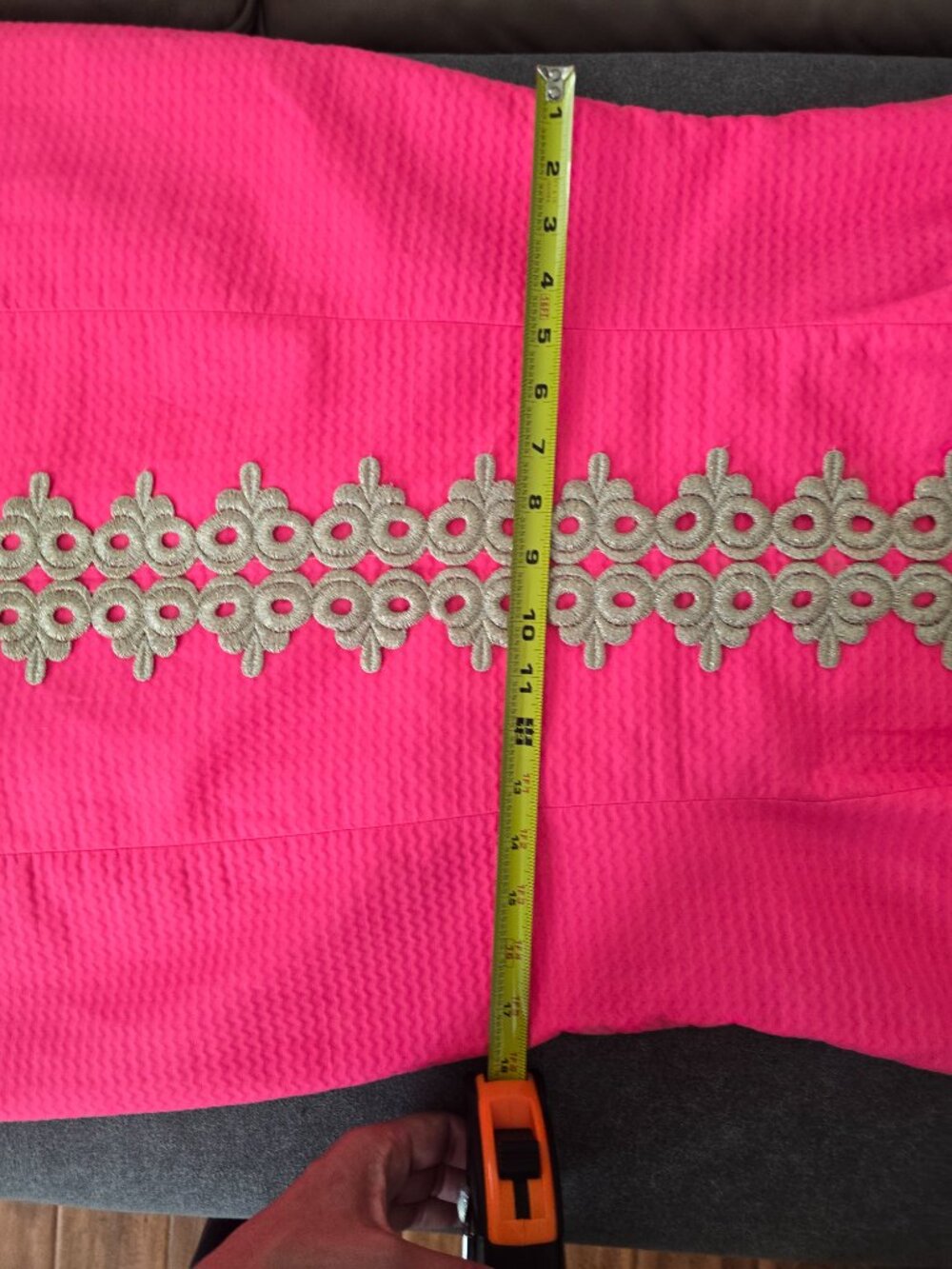 Lilly Pulitzer Neon Pink Dress with Gold Embroidery - Picture 6 of 7